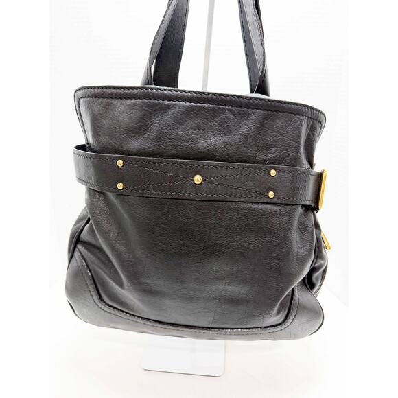 Marc Jacob’s Shoulder Bag Black Leather Gold Buckle 015RE06 - Picture 16 of 16